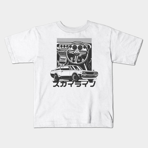 Skyline 2000 GTR Kids T-Shirt by Markaryan